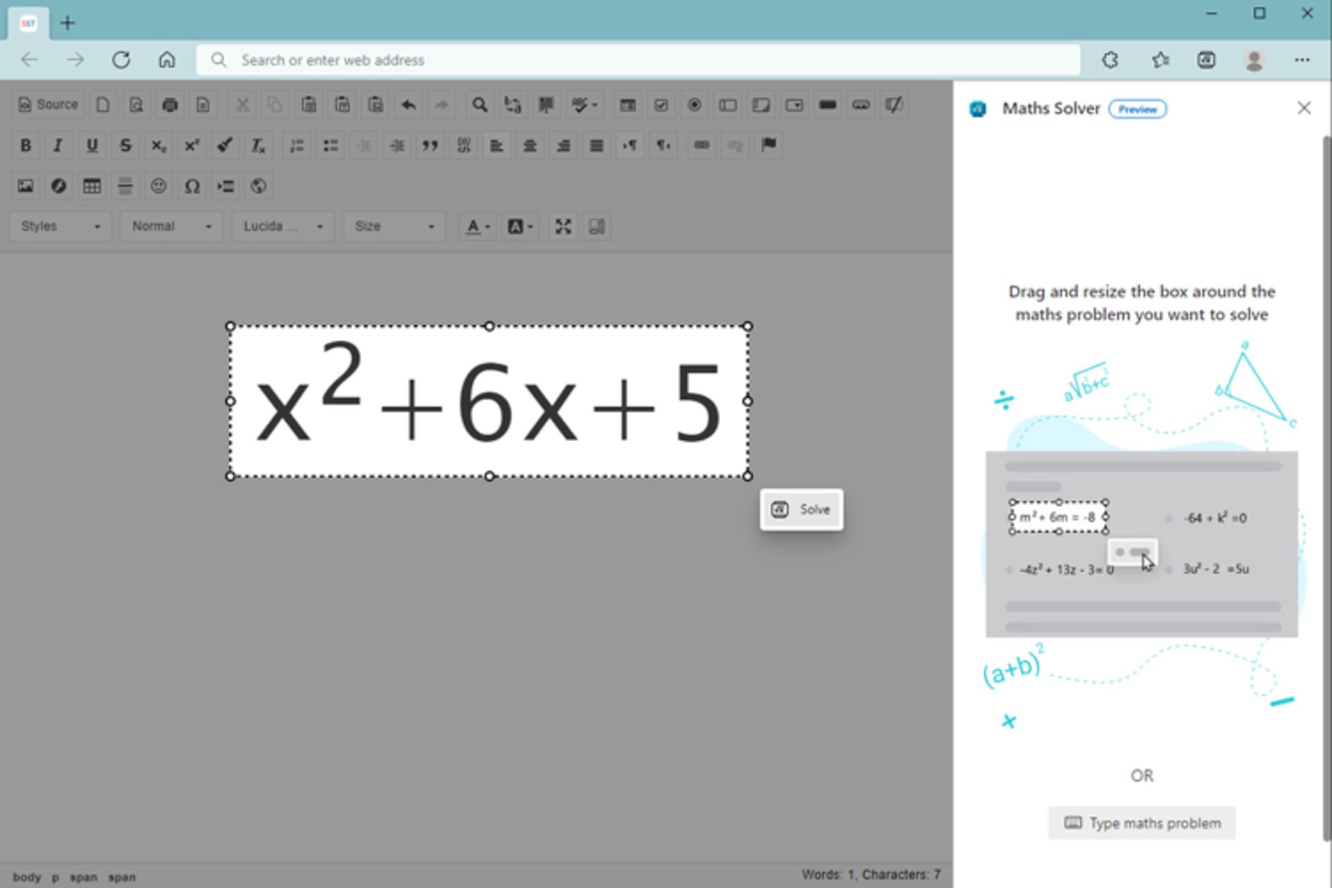 هایلایت در math solver اج