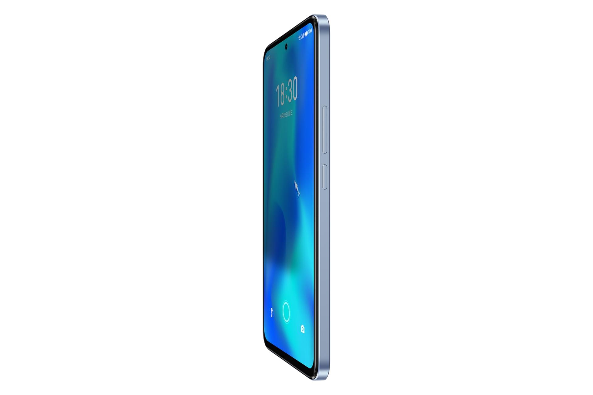 نمای راست گوشی موبایل میزو 18 ایکس / Meizu 18x آبی روشن