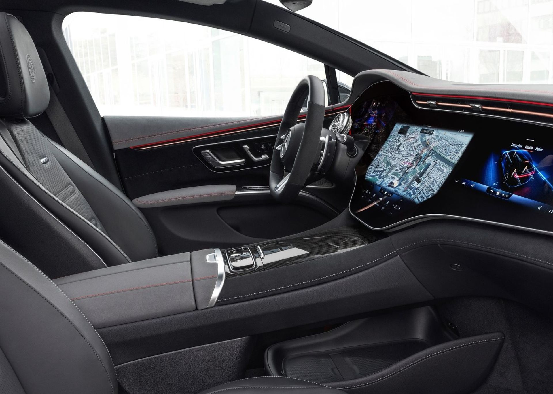 Mercedes AMG EQS 53 نمای داشبورد مرسدس آام جی برقی