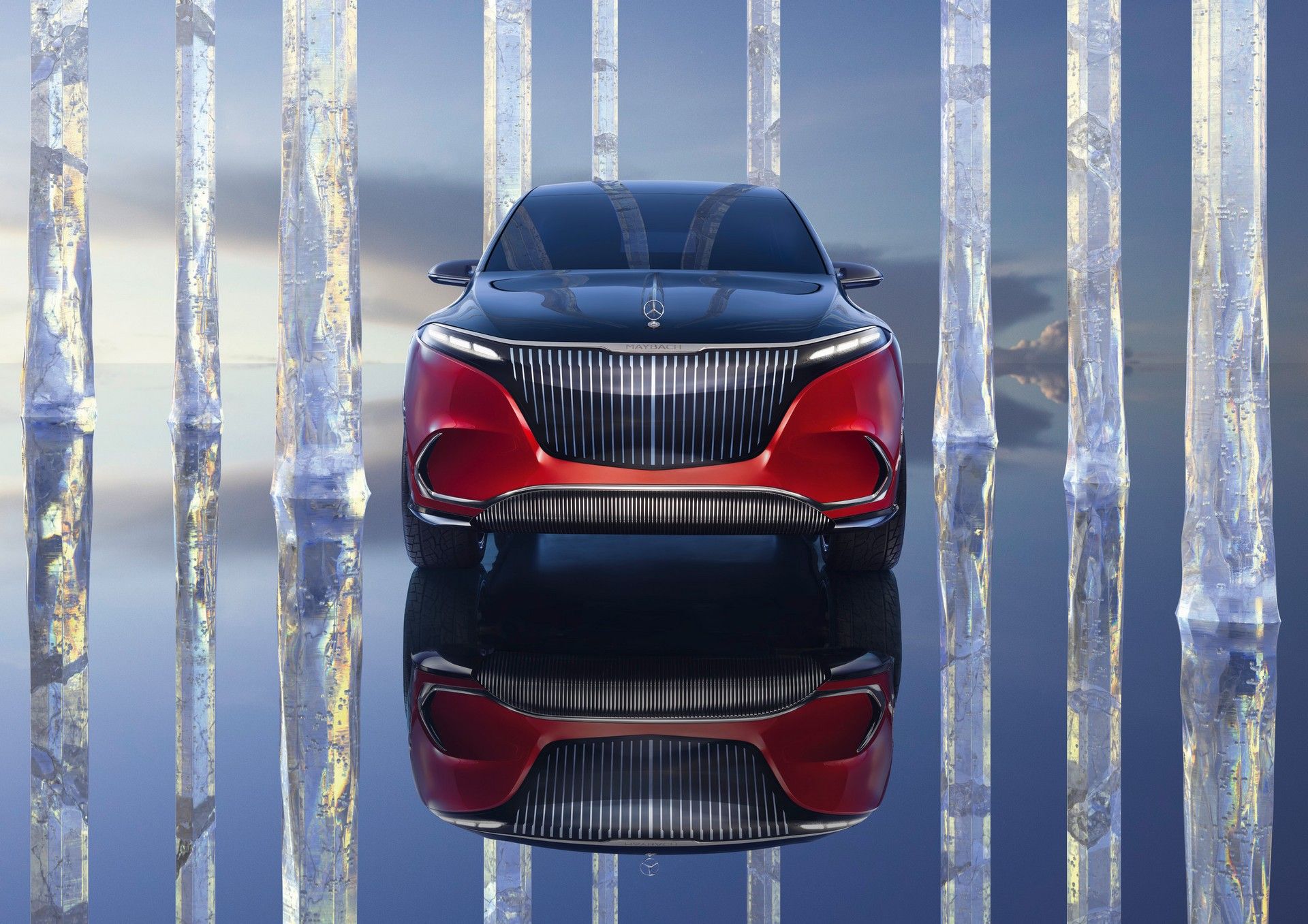 نمای جلو طرح مفهومی EQS میباخ / Maybach EQS Concept
