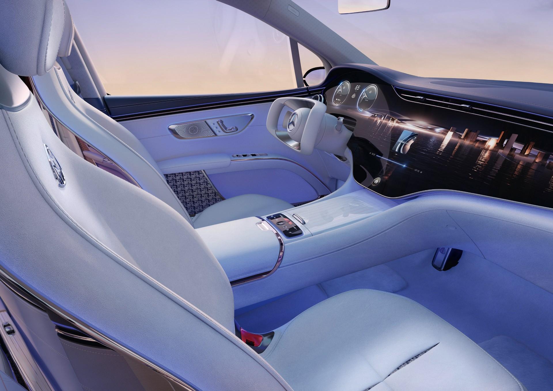 داشبورد و صندلی‌های جلو طرح مفهومی EQS میباخ / Maybach EQS Concept