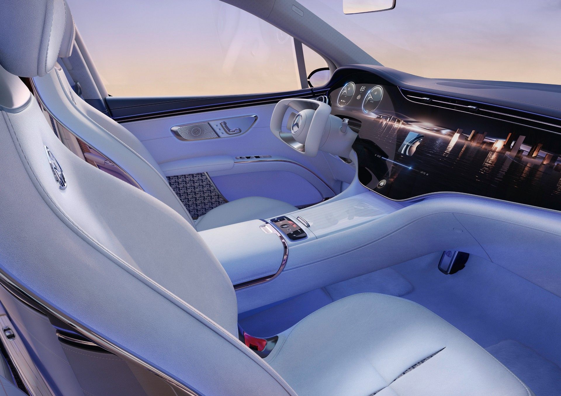 داشبورد و صندلی‌های جلو طرح مفهومی EQS میباخ / Maybach EQS Concept