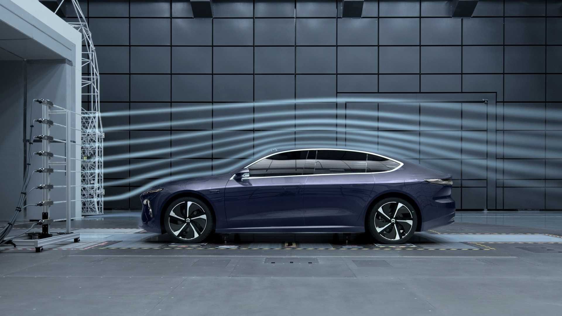 NIO ET7 / نیو ای تی ۷ در آزمایش آیرودینامیک تونل باد