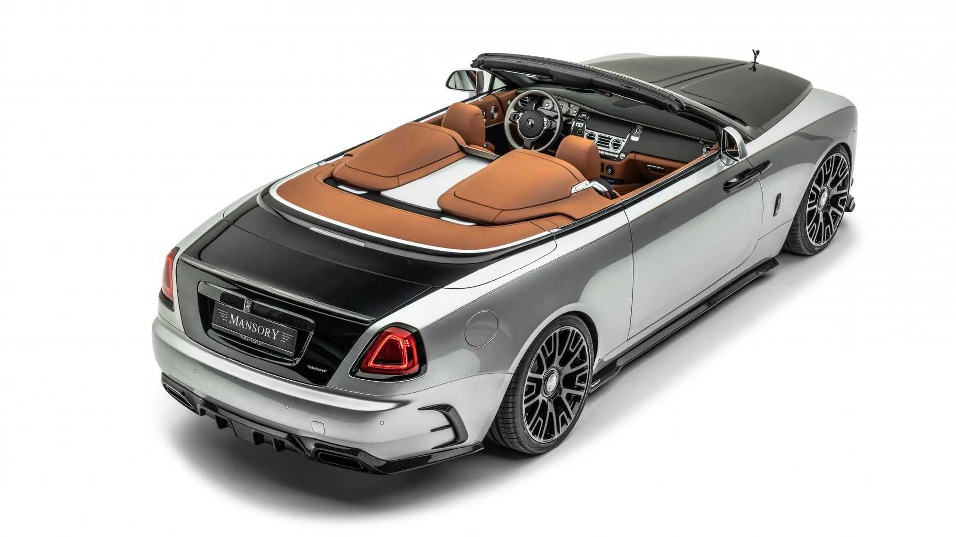 Rolls-Royce Dawn Silver Bullet Mansory نمای پشت رولزرویس داون سیلور بولت