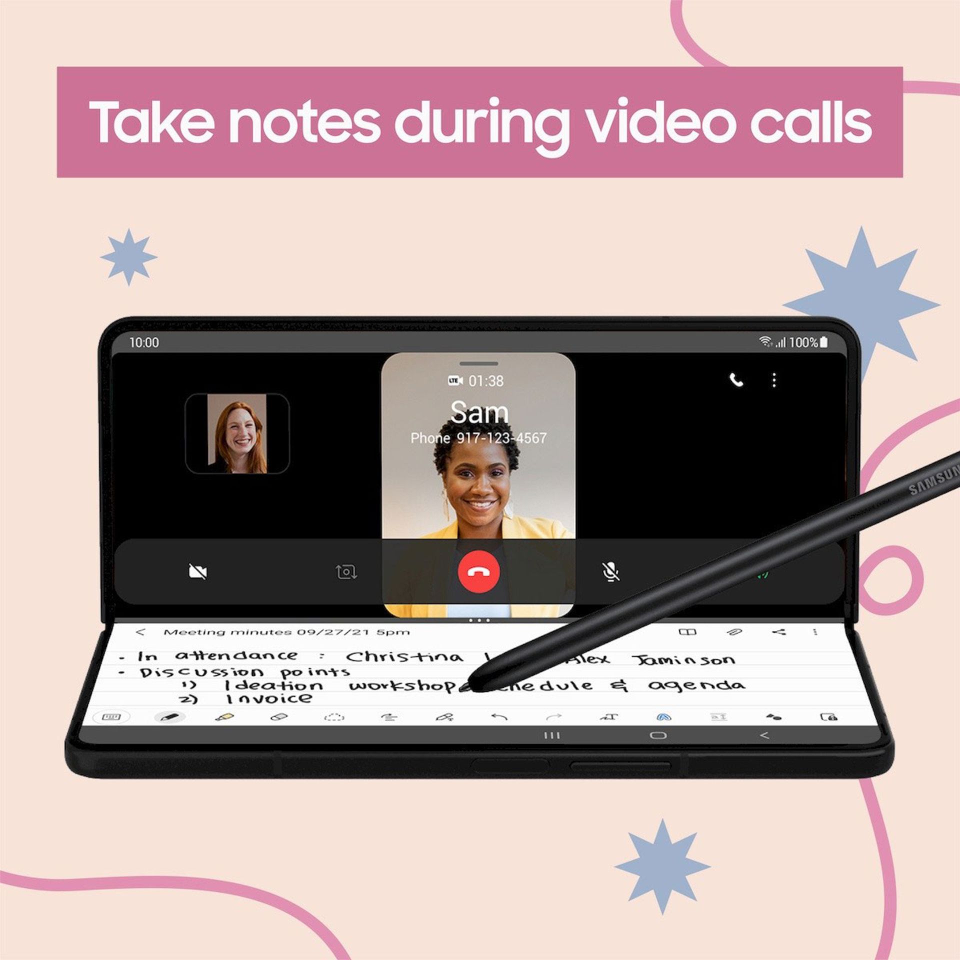 قابلیت قلم هوشمند گلکسی زد فولد ۳