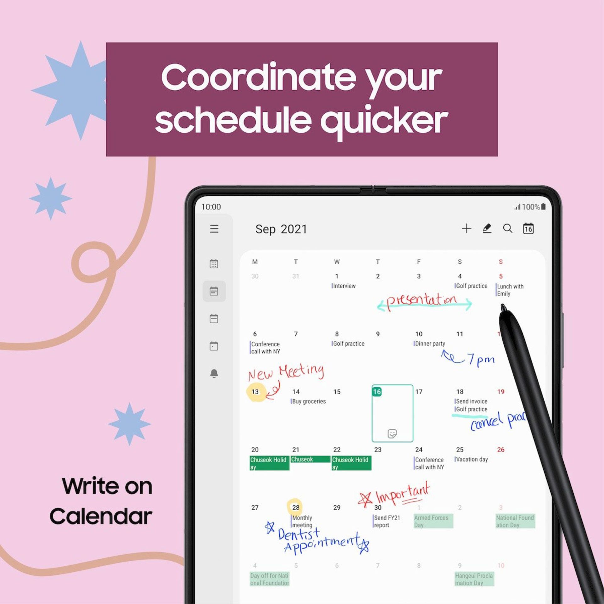 قابلیت قلم هوشمند گلکسی زد فولد ۳