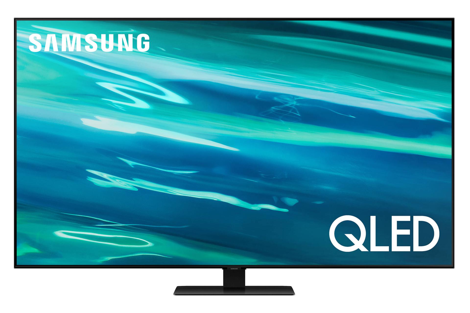 نمای جلو تلویزیون QLED سامسونگ Q80A