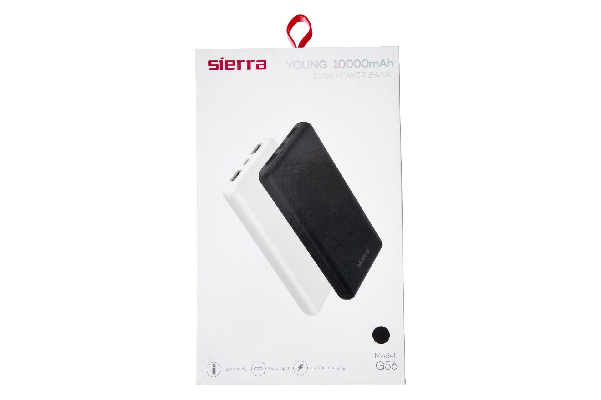 جعبه پاور بانک سی یرا Sierra G56 10000mAh با ظرفیت 10000 میلی‌آمپر ساعت