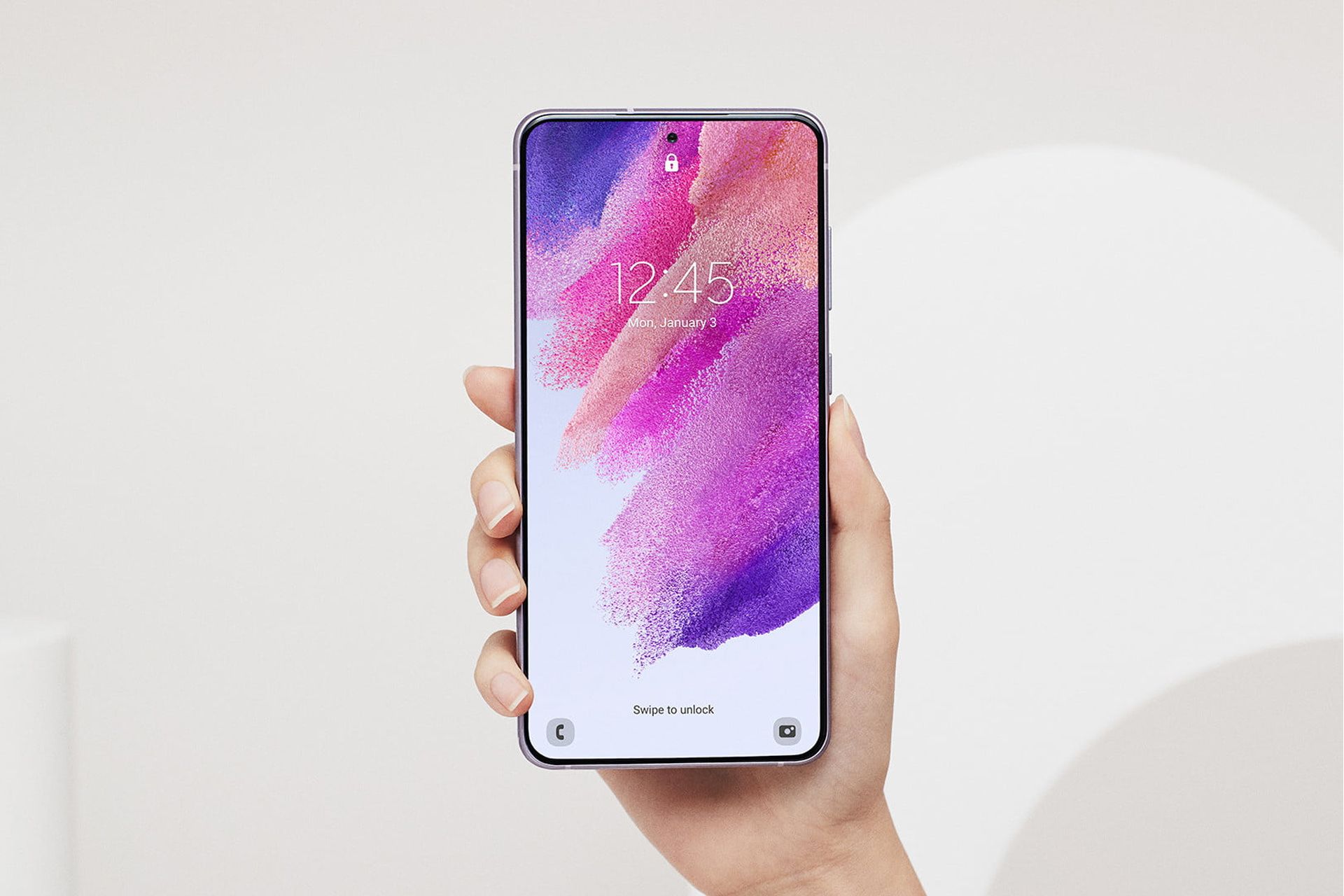 گلکسی S21 FE سامسونگ از نمای جلو / اس ۲۱ اف ای