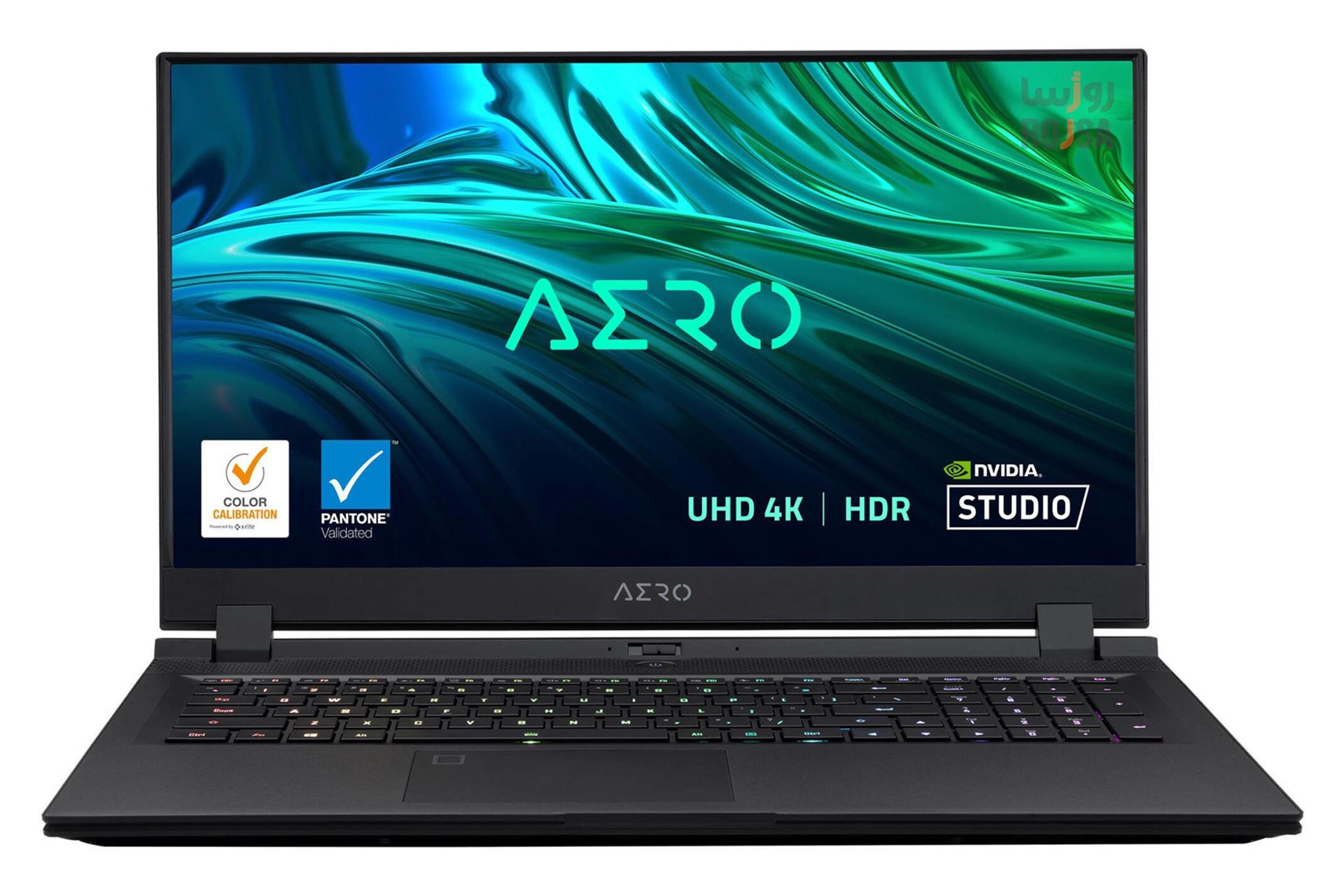 نمای جلو لپ تاپ گیگابایت AERO 17 HDR XD