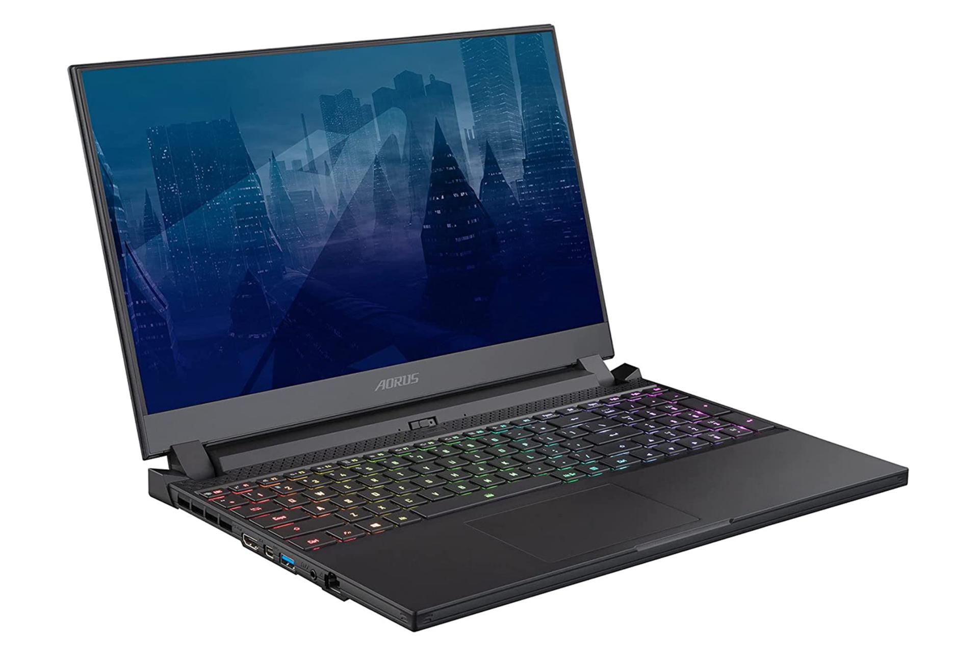 نمای نیمرخ چپ لپ تاپ گیگابایت Aorus 15P-KD