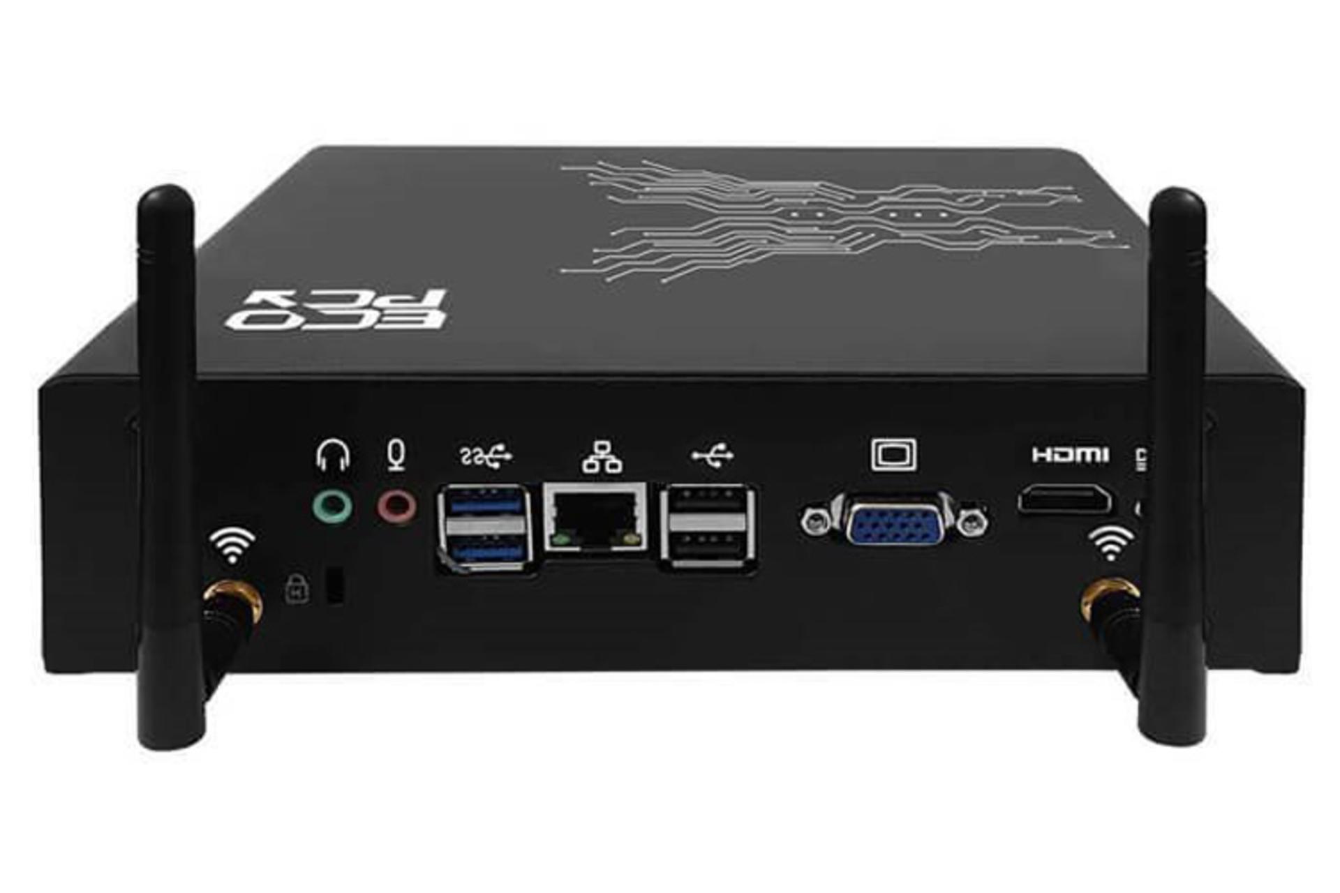 نمای پشت Mini PC هترون Hatron EI350U