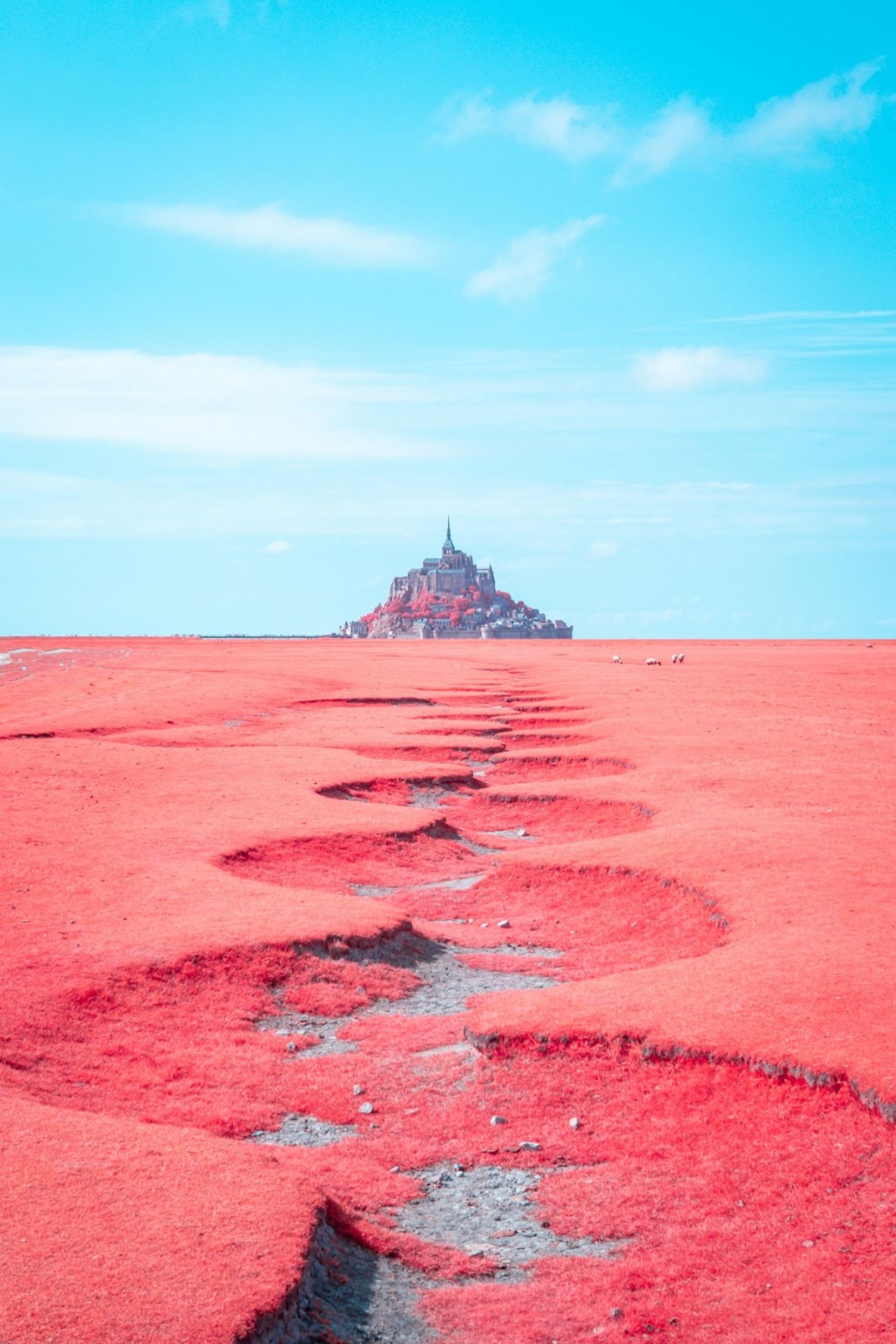 مناظر فرانسه- مسیر رود به قلعه