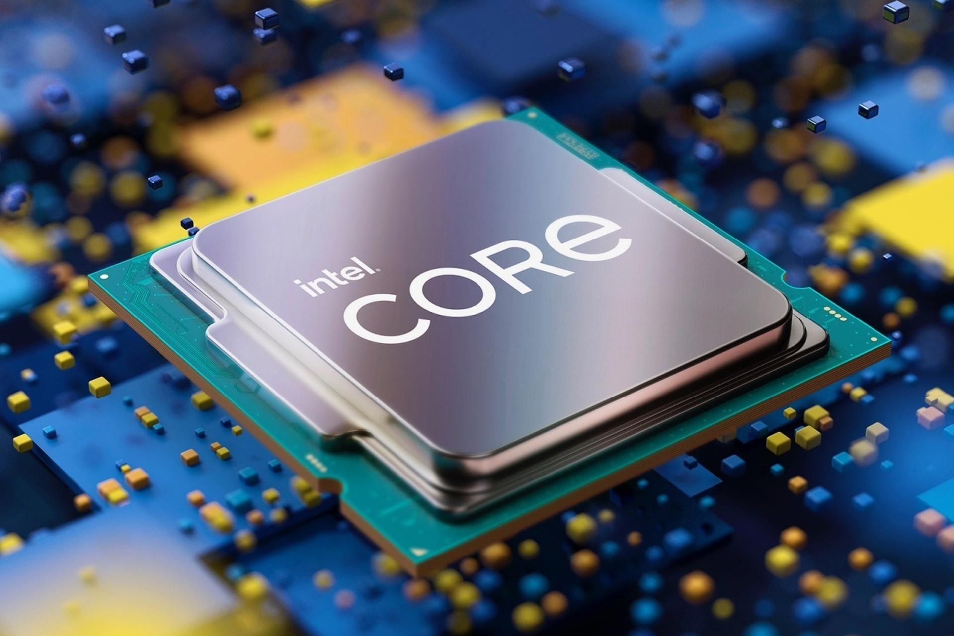 پردازنده Intel Core نسل جدید طرح گرافیکی نمای جلو