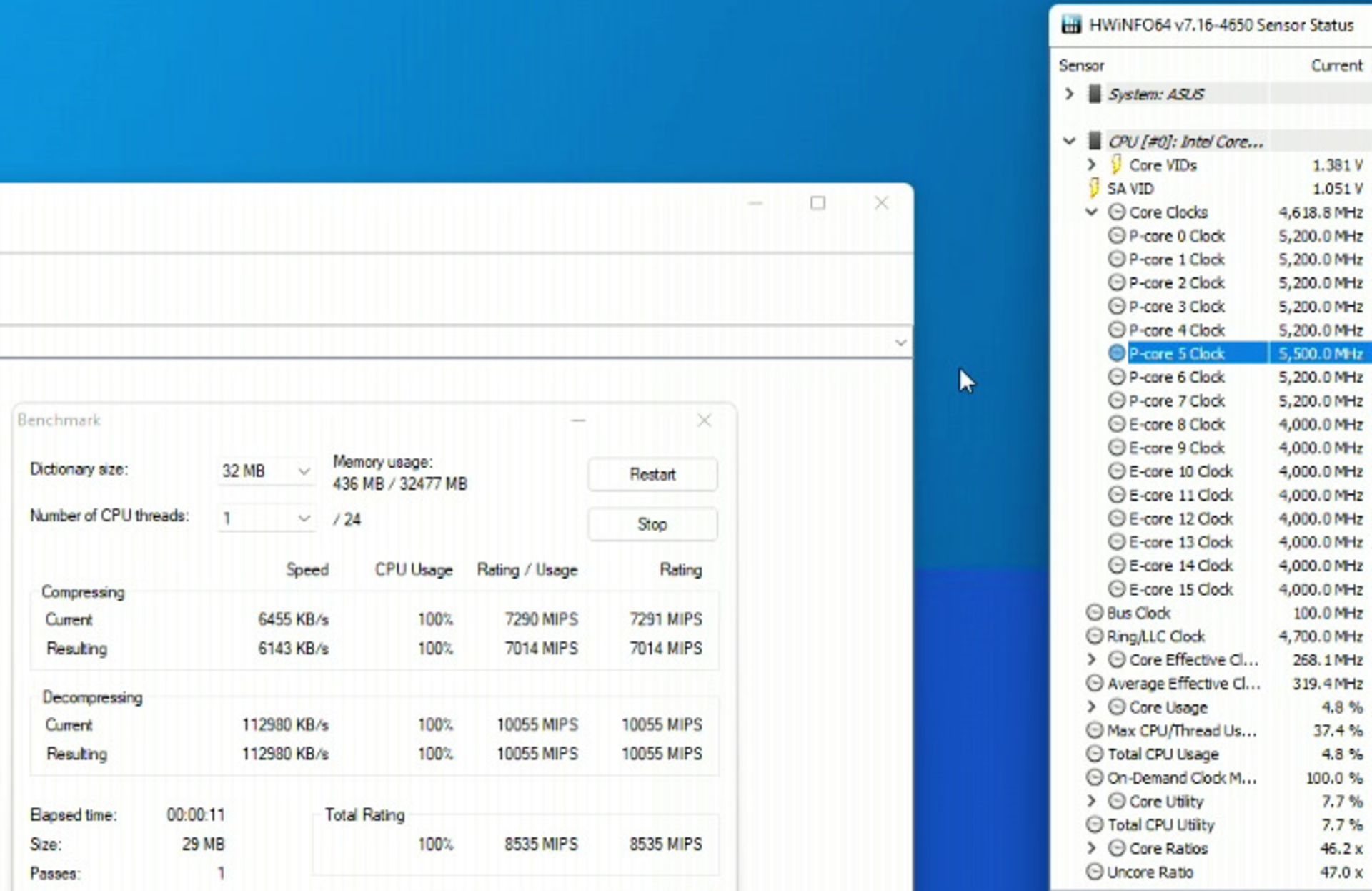 سرعت کلاک بوست پردازنده Core i9-12900KS اینتل