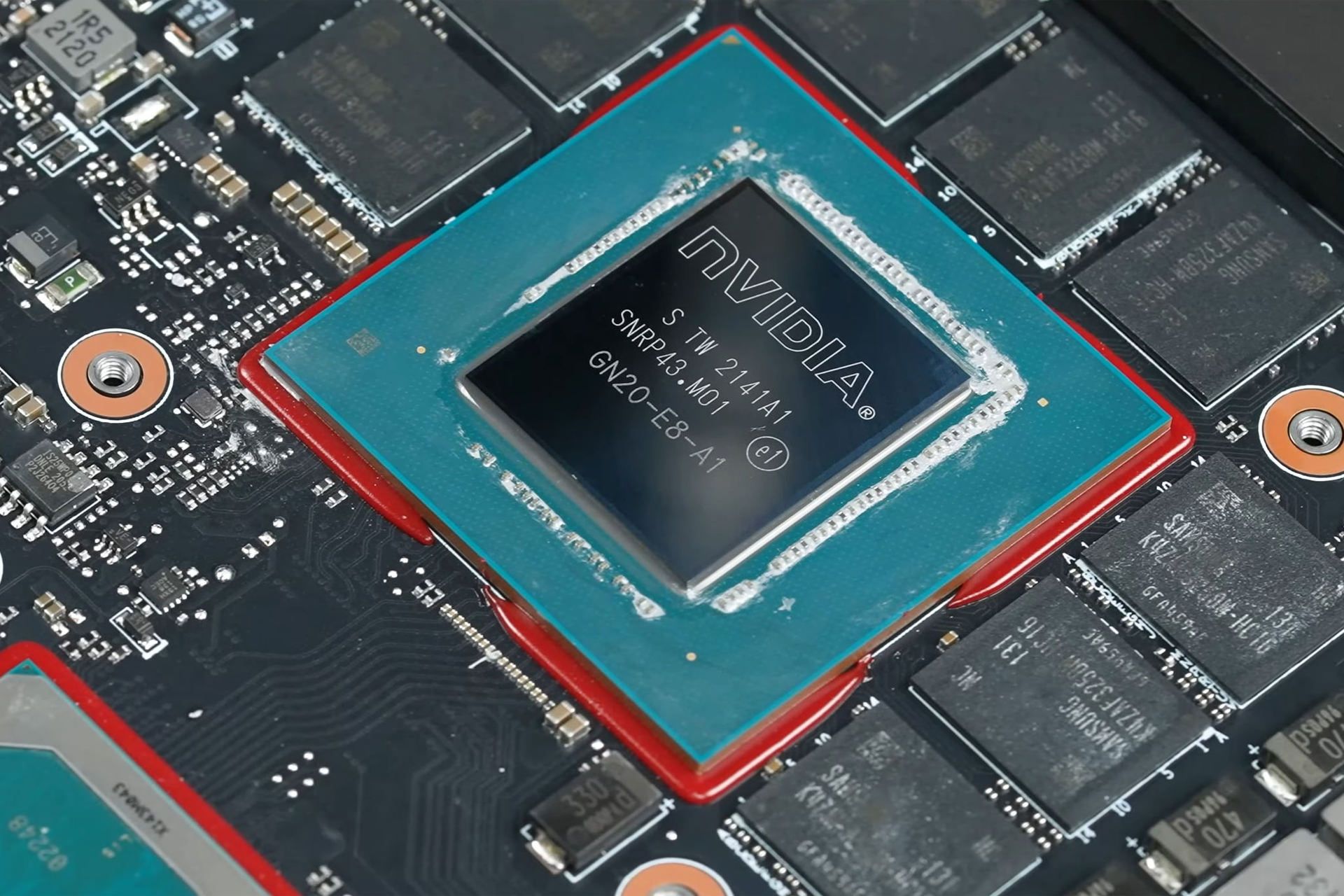 تصویر واقعی پردازنده گرافیکی GA103 انویدیا