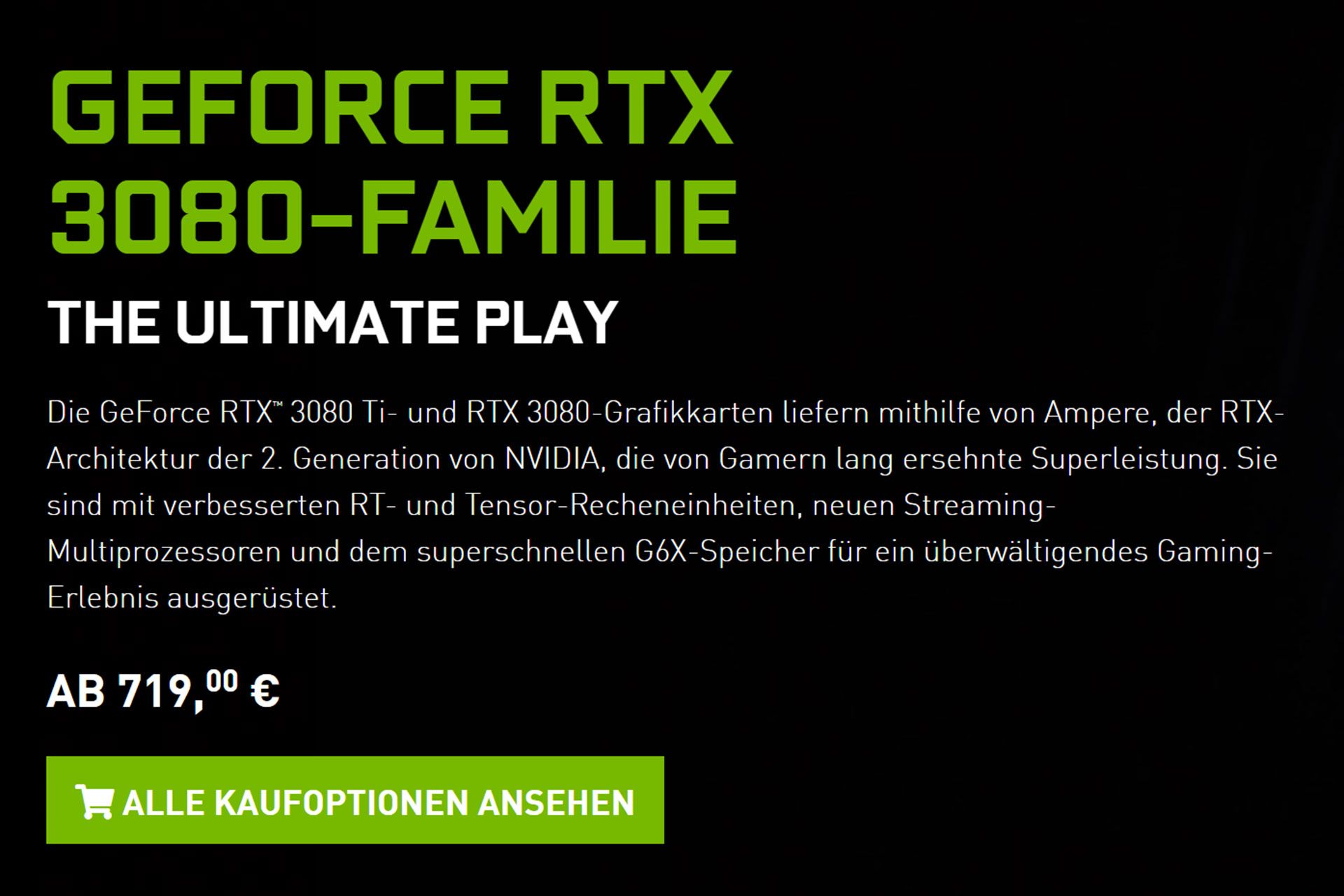 اسکرین شات قیمت های جدید کارت های گرافیک خانواده rtx 30