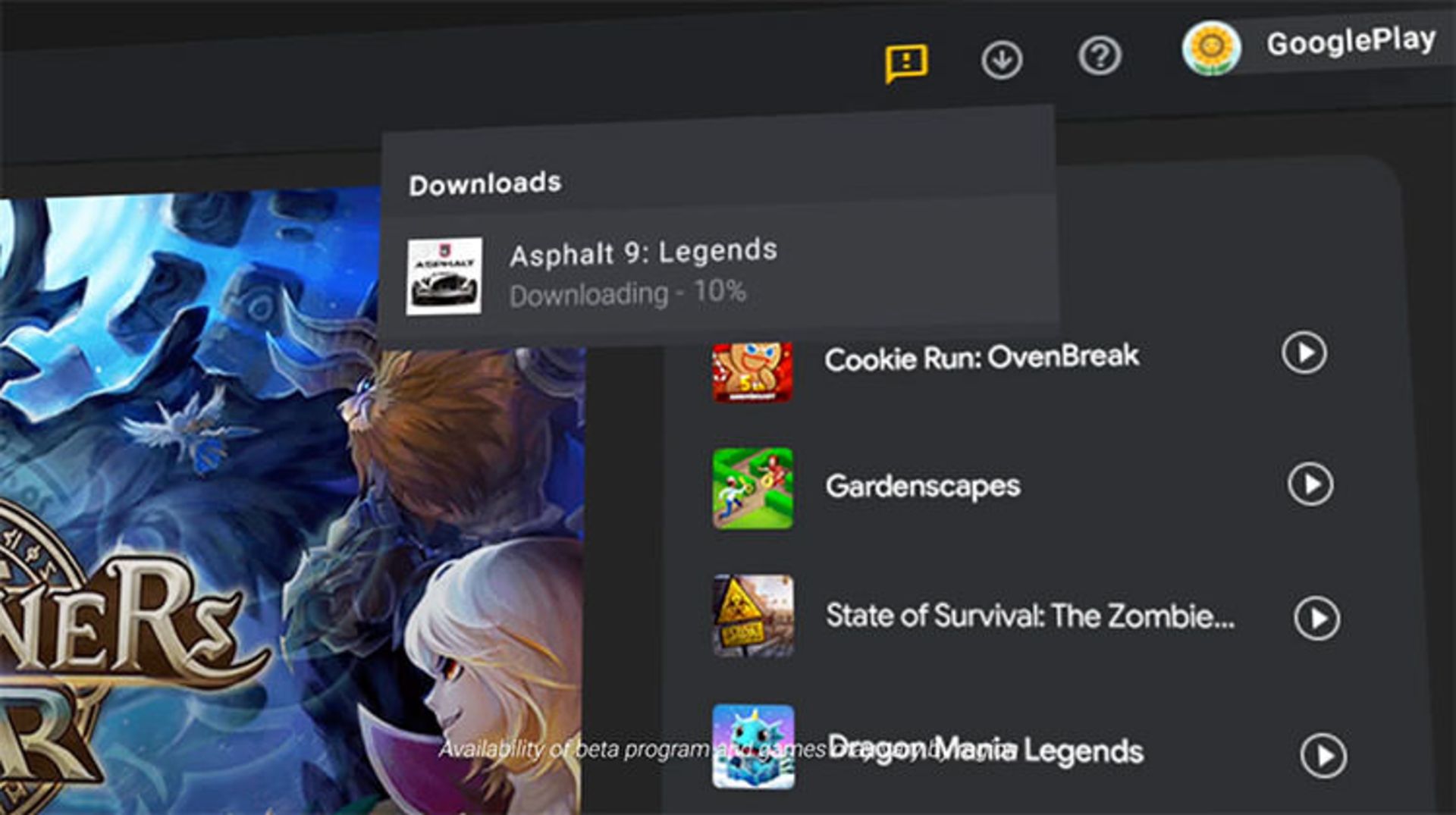دانلود بازی Asphalt 9 در نسخه ویندوزی Google Play Games