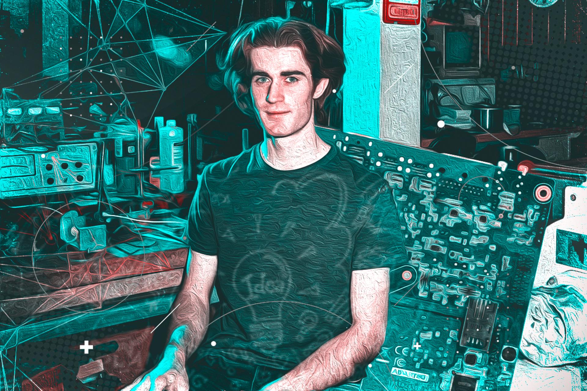 پسر ۲۲ ساله‌ای که در گاراژ خانه‌اش تراشه تولید می‌کند