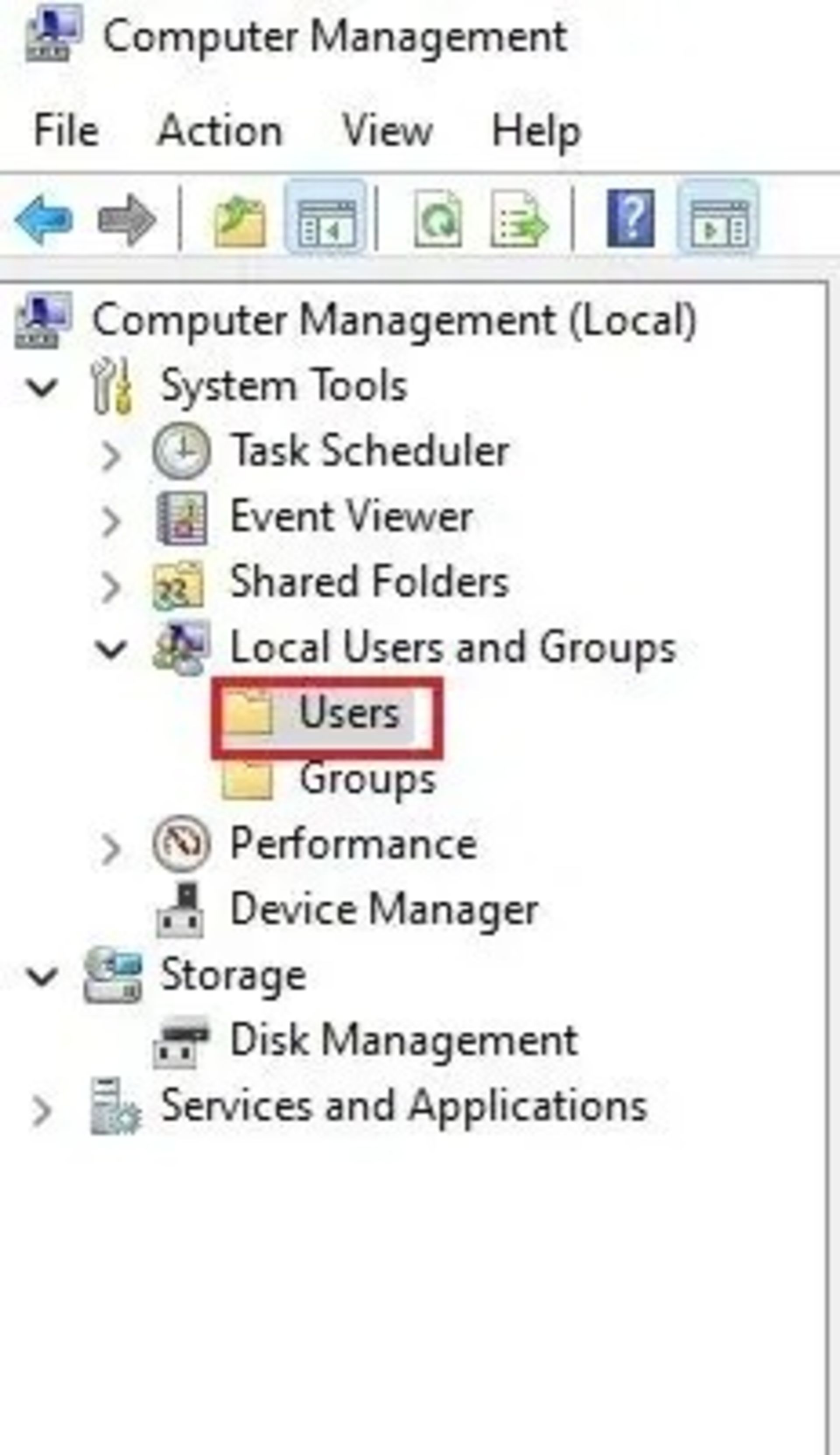 تغییر رمز عبور ویندوز ۱۱ از طریق Computer Management