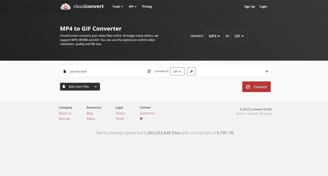 ویدئو اپلود شده در CloudConvertor 