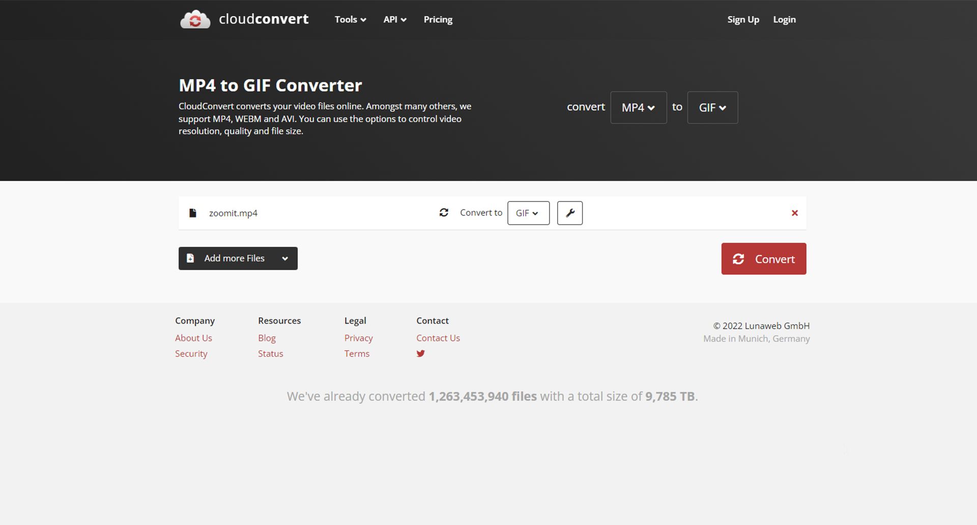 ویدئو اپلود شده در CloudConvertor 