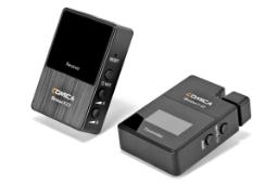 نمای نیم رخ جلوی گیرنده و فرستنده میکروفون کامیکا BoomX-D D1
