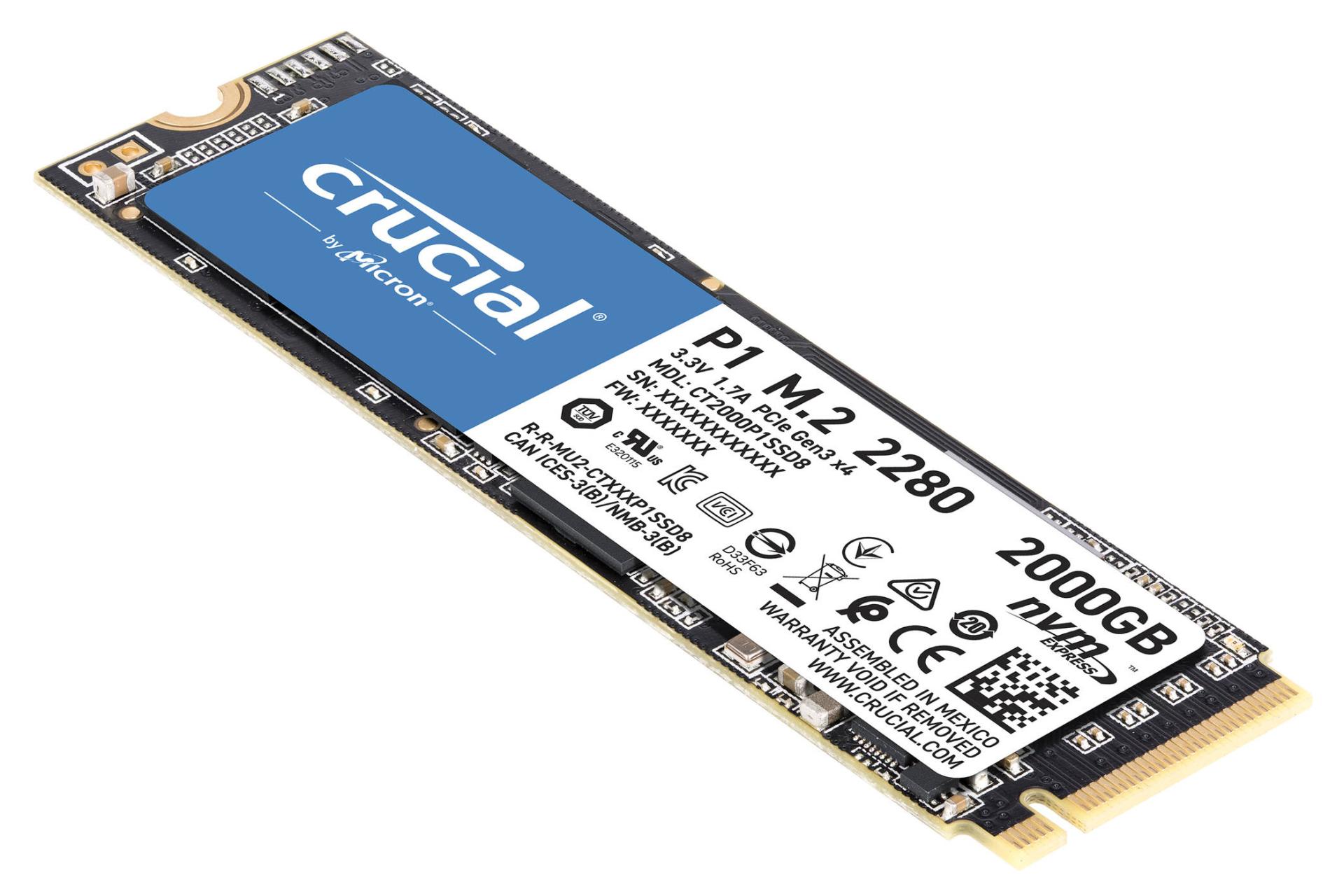 نمای جانبی SSD کروشیال P1