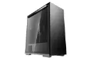 نمای نیم رخ جلو و پنل شیشه‌ای سمت چپ کیس کامپیوتر دیپ کول Macube 310P Gamer Storm
