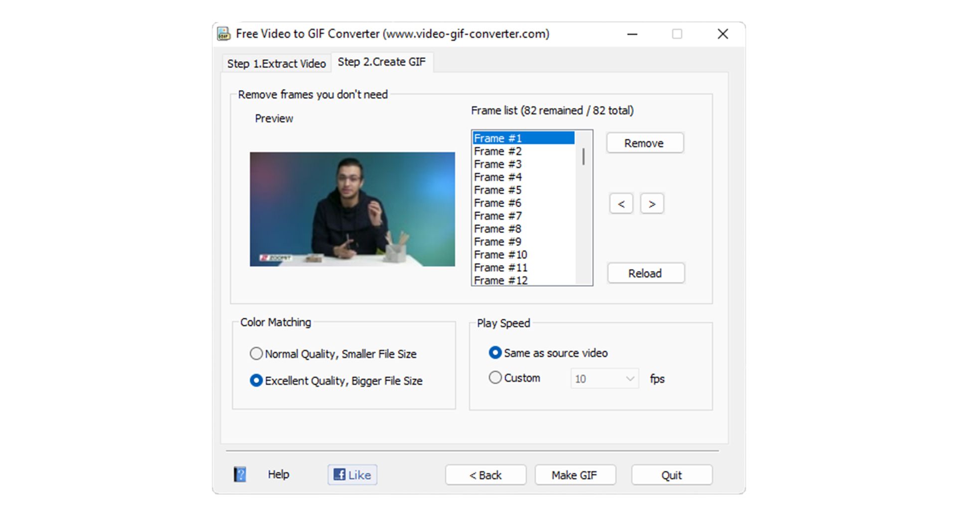 اپلیکیشن Free video to gif 