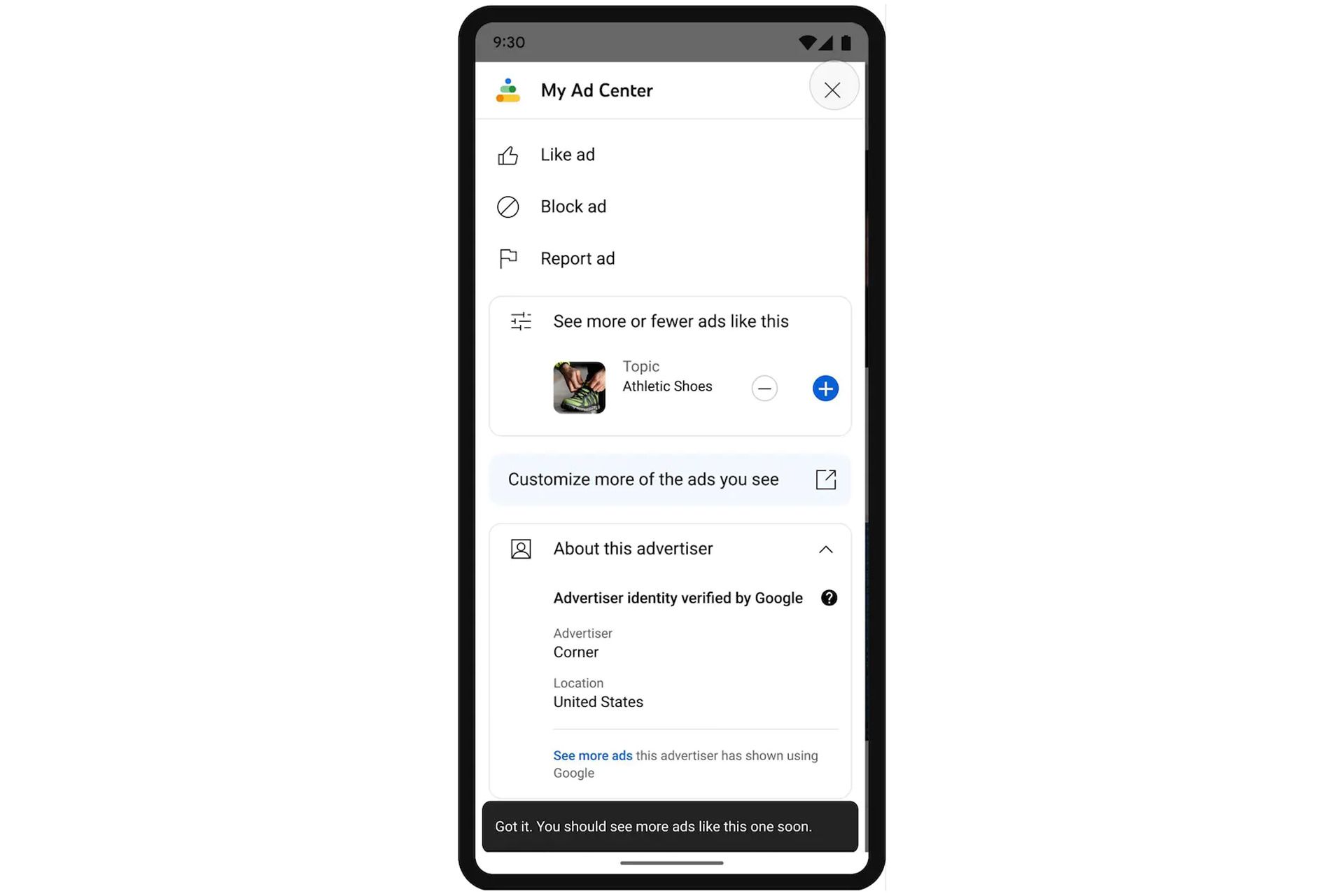 سرویس My Ad Center گوگل برای کنترل بر تبلیغات هدفمند