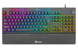 نمای روبرو کیبورد گرین GK703-RGB با نورپردازی