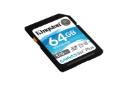 نمای جانبی کارت حافظه کینگستون microSDXC با ظرفیت 64 گیگابایت مدل Canvas Go! Plus V30 کلاس 10