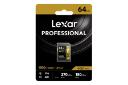 جعبه کارت حافظه لکسار microSDXC با ظرفیت 64 گیگابایت مدل Professional GOLD Series کلاس 10