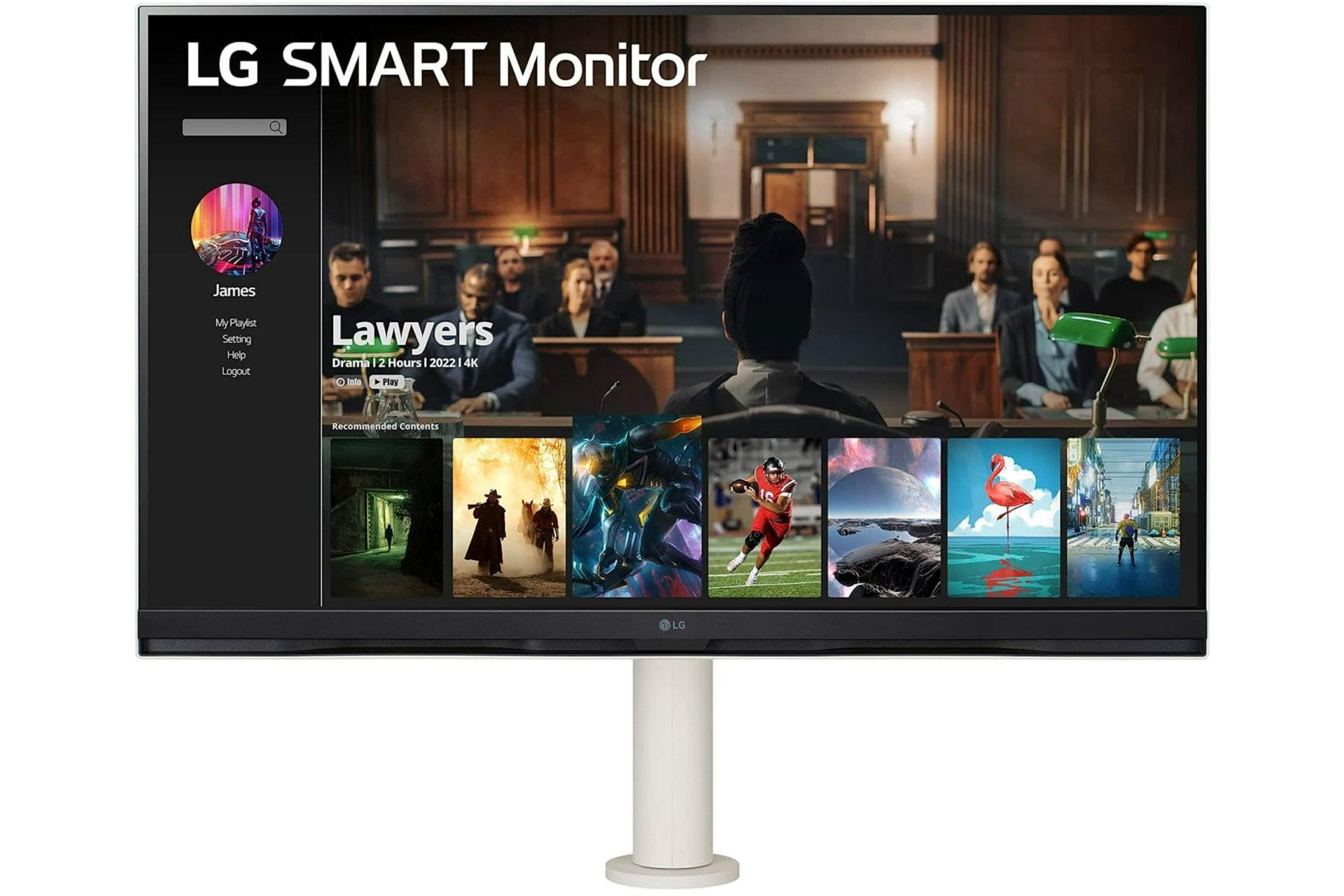 اولین مانیتور هوشمند ال جی LG 32SQ780S نمای جلو