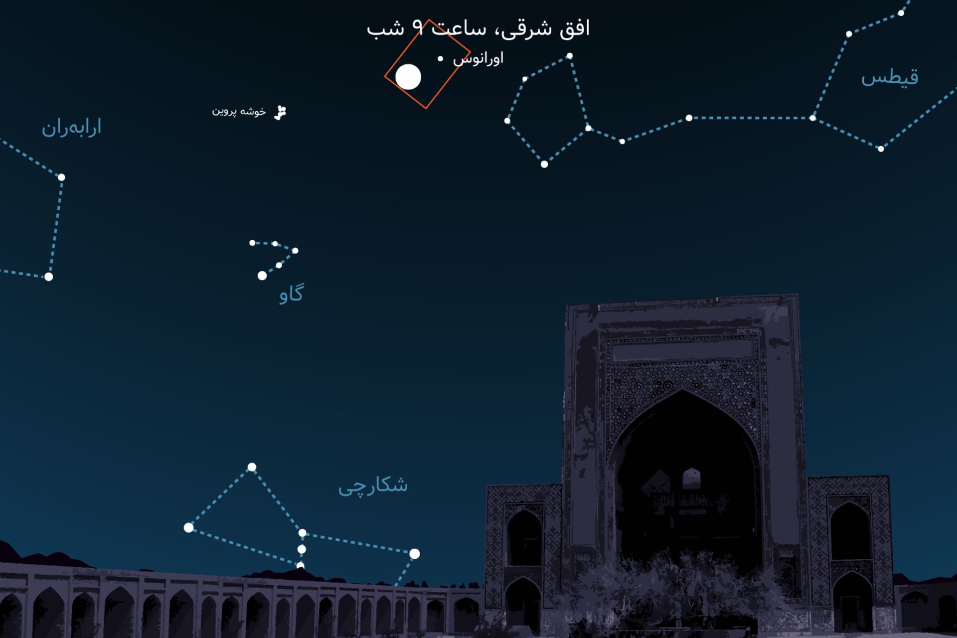 مقارنه ماه و سیاره اورانوس آبان ۱۴۰۱