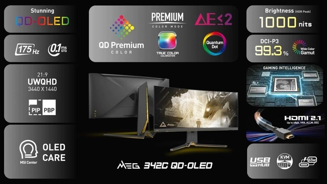 مانیتور MSI MEG 34DC QD OLED
