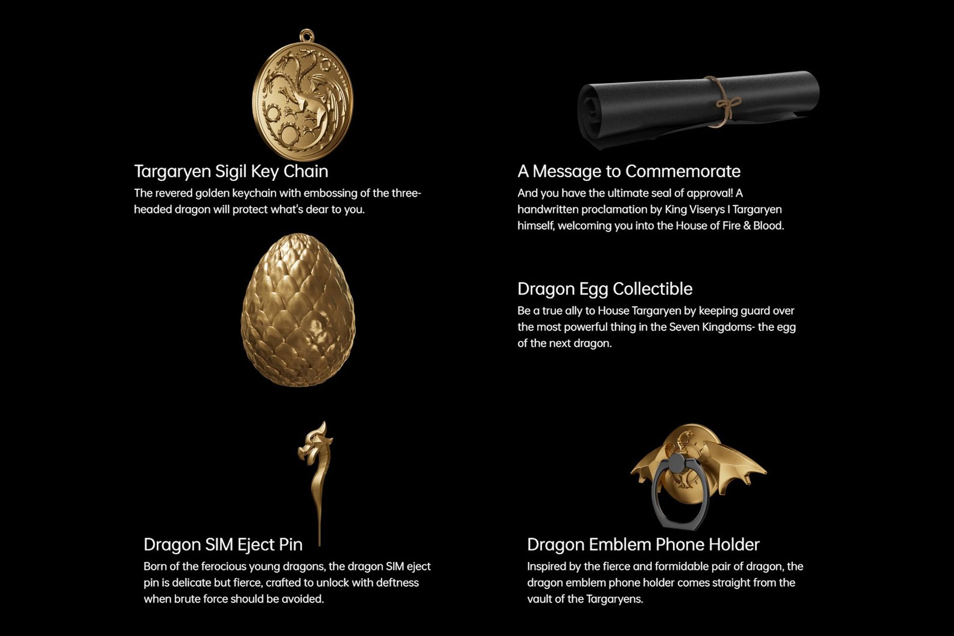 محتویات جعبه گوشی اوپو رینو 8 پرو با تم خاندان اژدها House of the Dragon