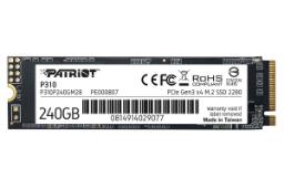 نمای پشت SSD پاتریوت P310 NVMe M.2 ظرفیت 240 گیگابایت