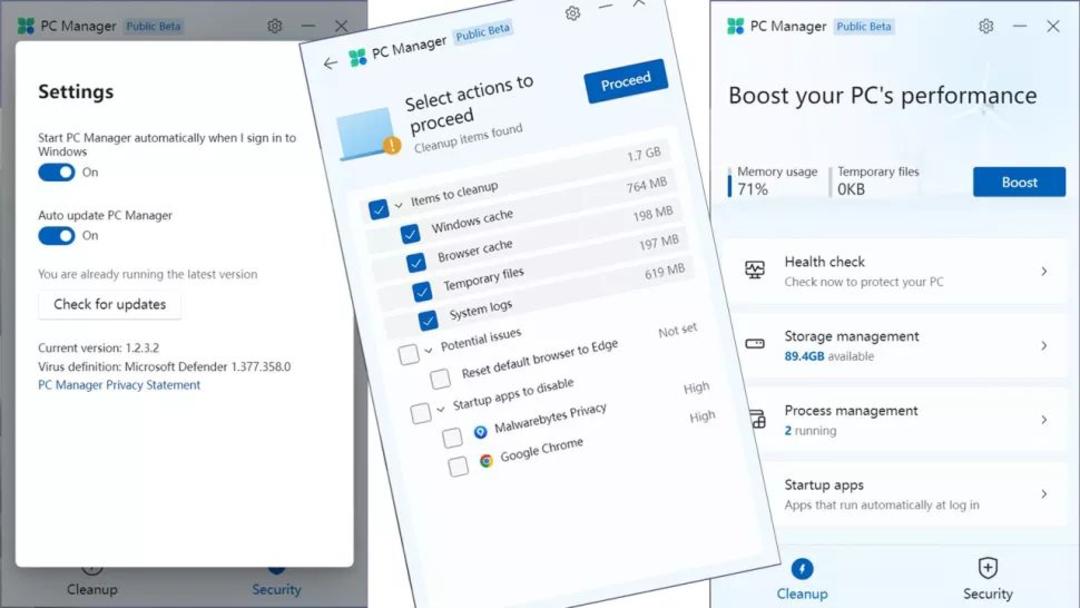 برنامه PC Manager ویندوز ۱۱