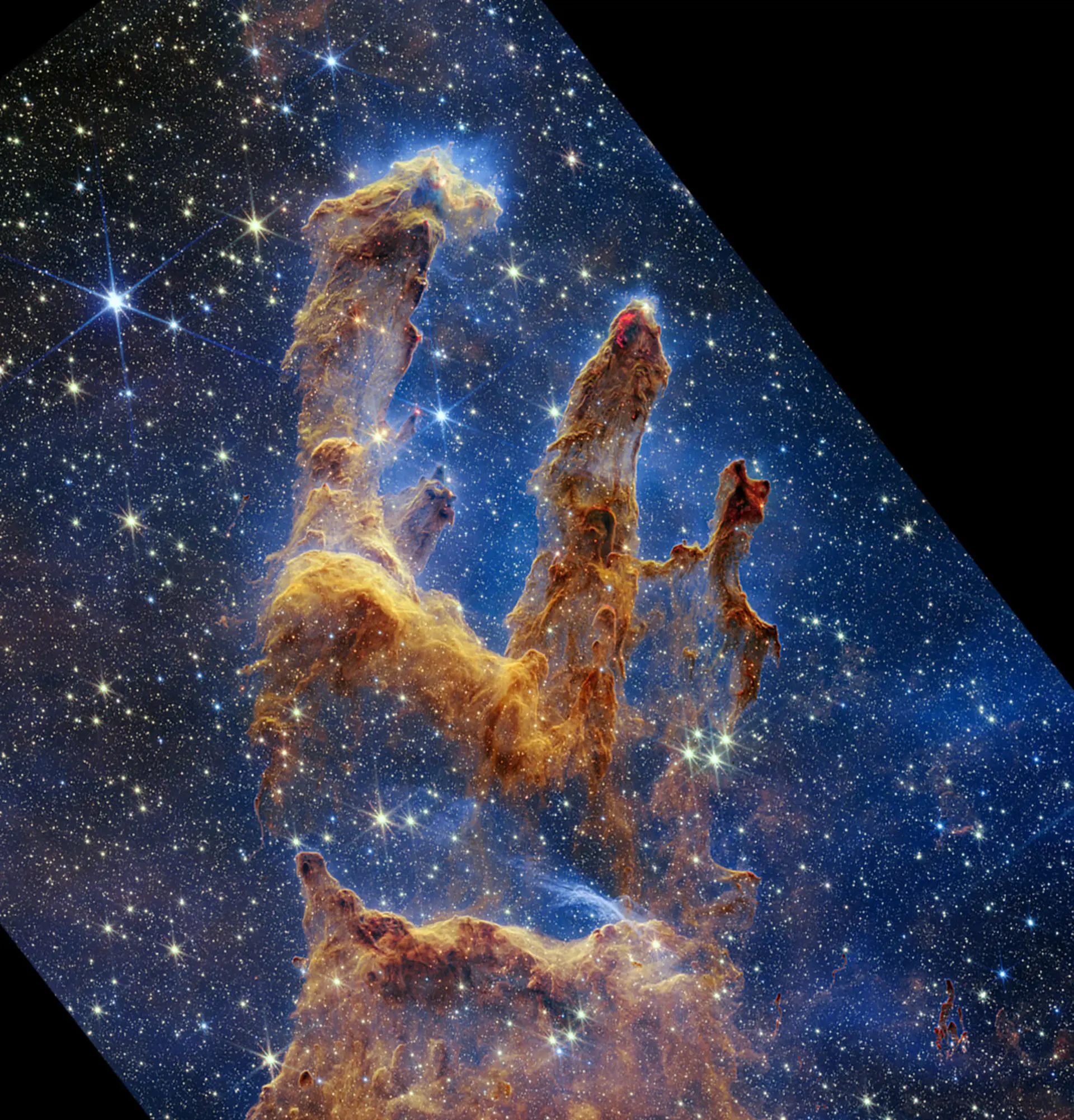ستون‌های آفرینش از نگاه تلسکوپ فضایی جیمز وب
