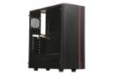 نمای نیم رخ جلو و پنل شیشه‌ای سمت چپ کیس کامپیوتر ریدمکس Blazar X910-FAB