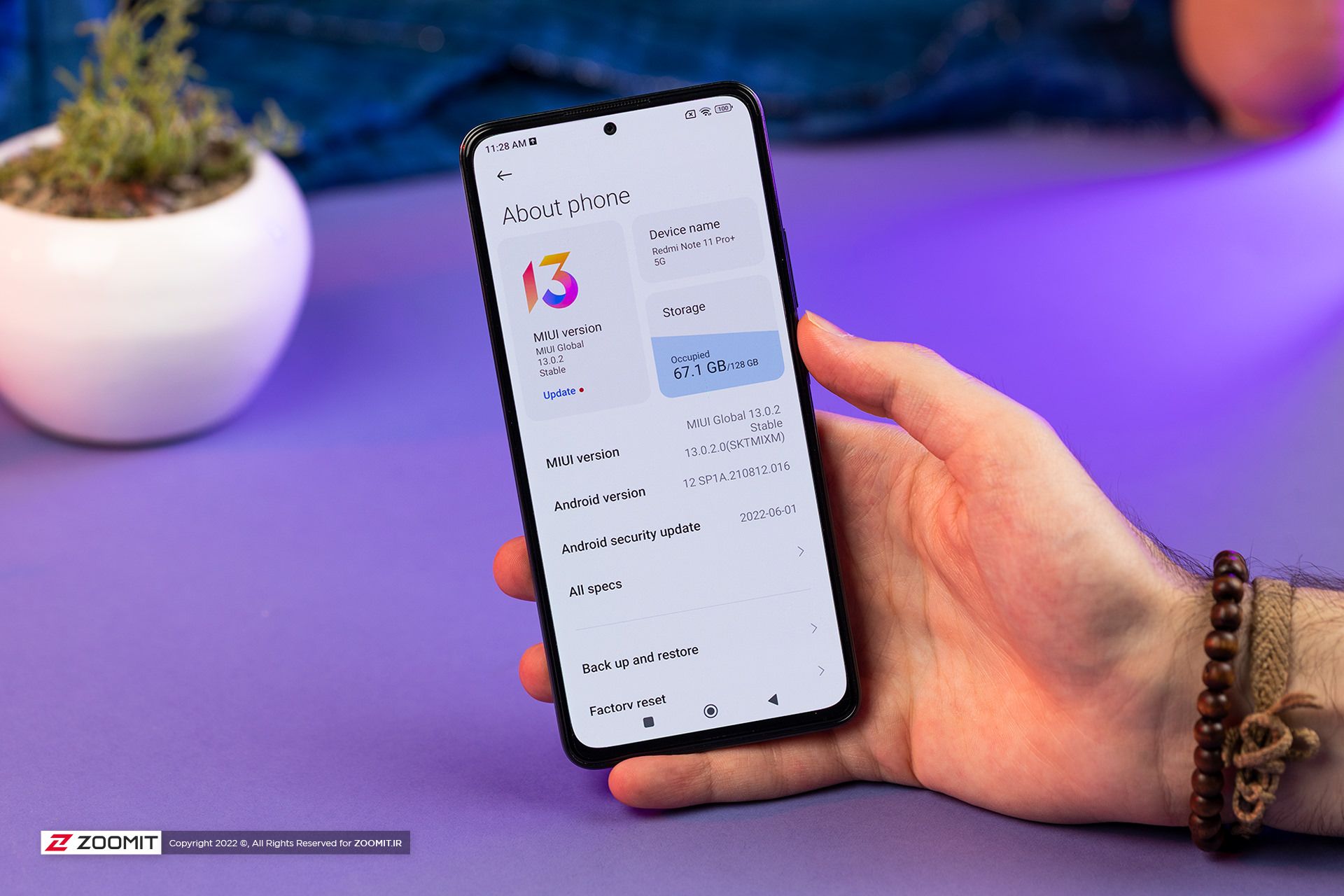 بخش اطلاعات نرم‌افزاری ردمی نوت ۱۱ پرو پلاس 5G