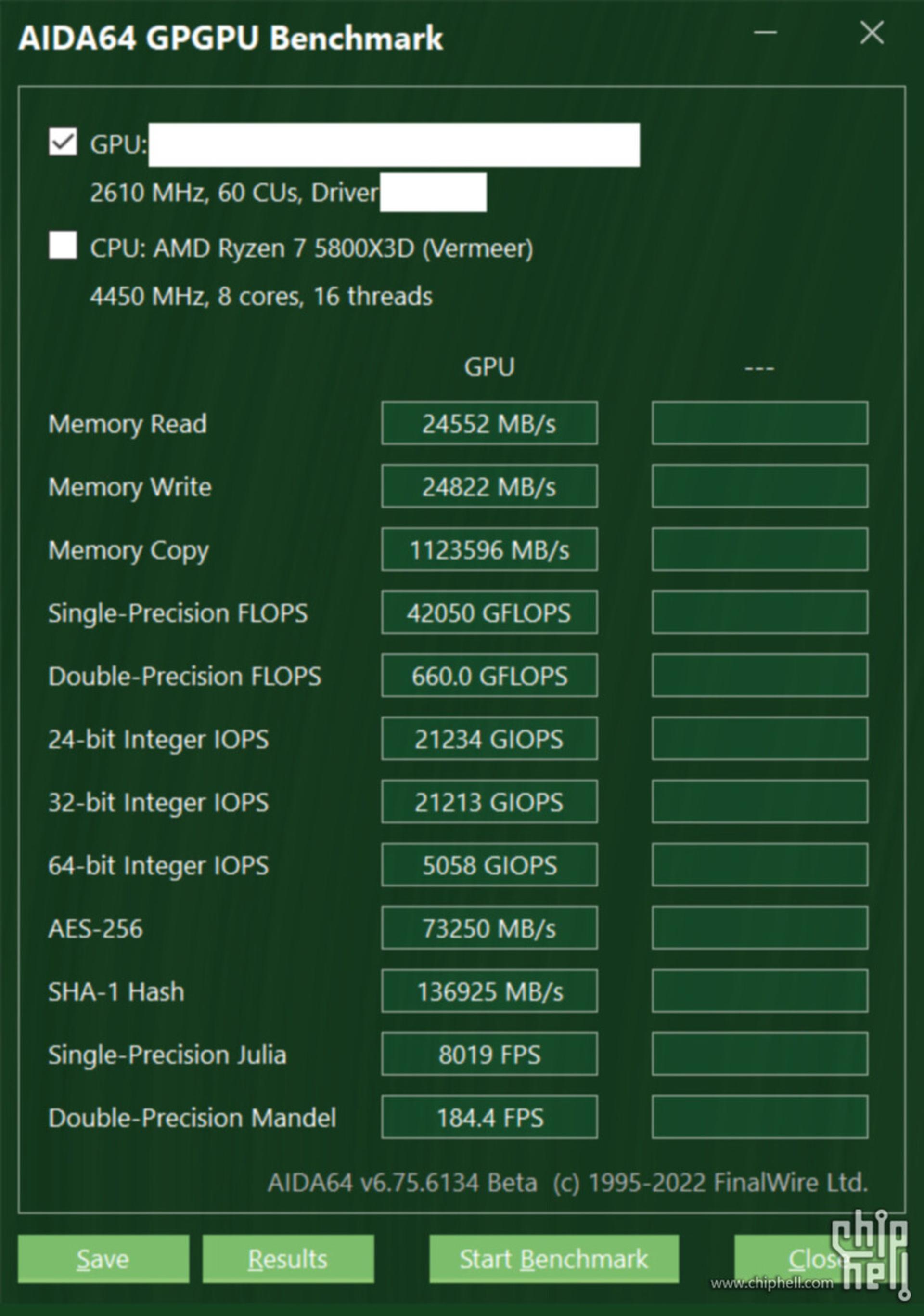 امتیاز aida64 برای مدل ۱۲ گیگابایتی RTX 4080