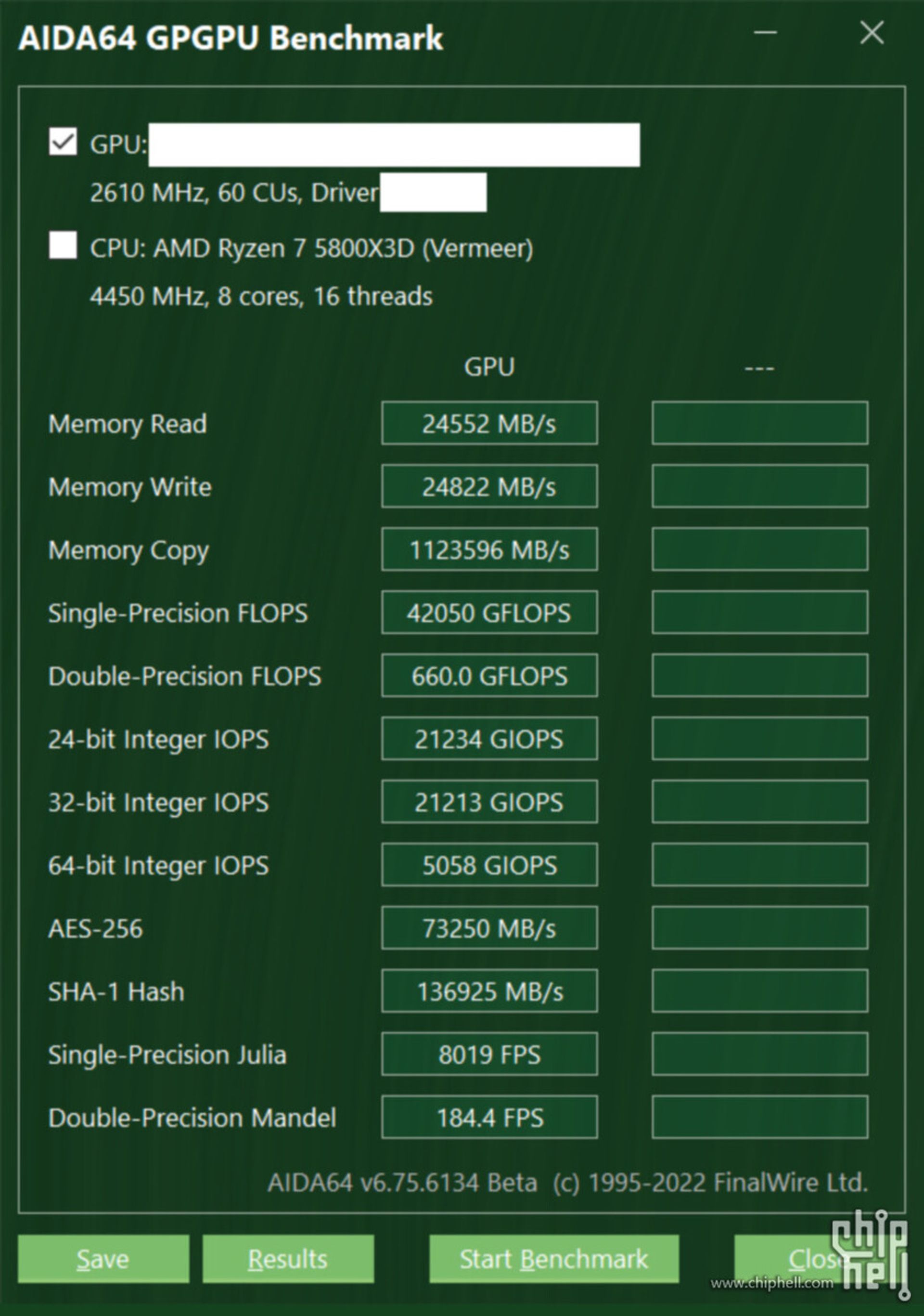 امتیاز aida64 برای مدل ۱۲ گیگابایتی RTX 4080