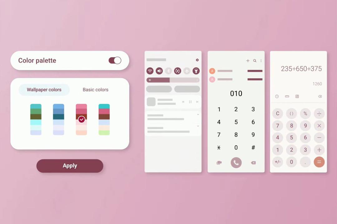 تم های رنگی One UI 5 سامسونگ
