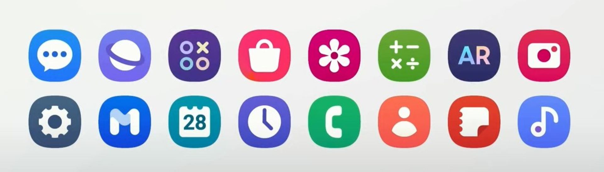 آیکون های جدید وان یو آی One UI 5 سامسونگ