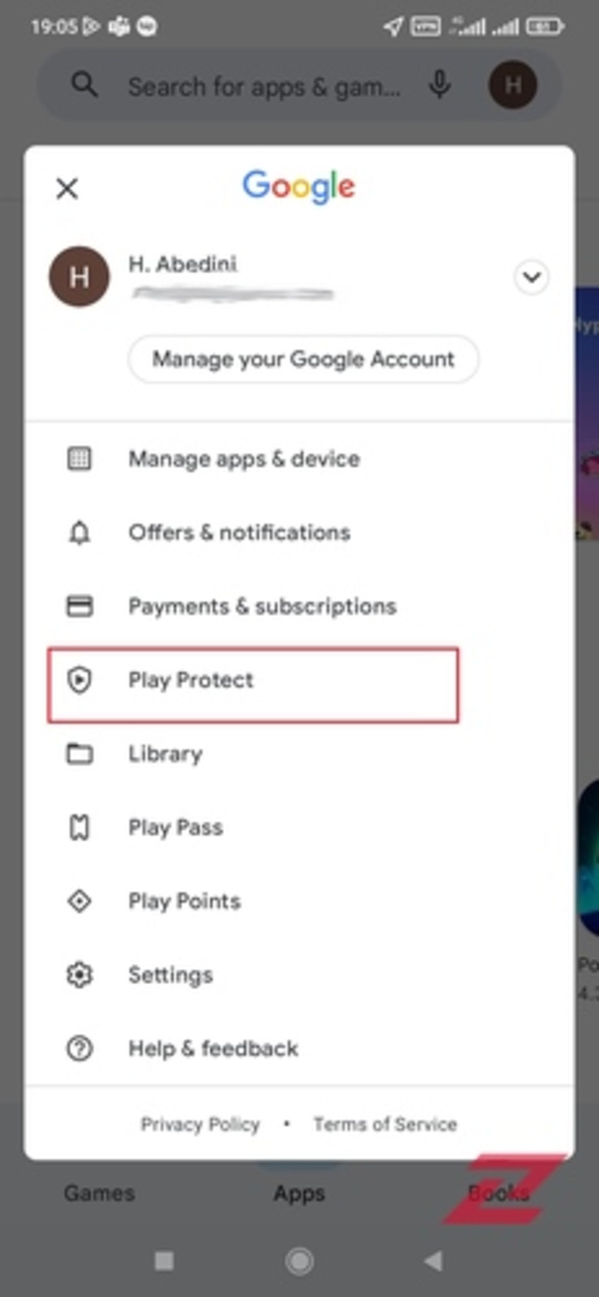 گزینه play protect در تنظیمات پلی استور
