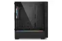 نمای داخل پنل شیشه‌ای سمت چپ کیس کامپیوتر شارکن RGB LIT 100