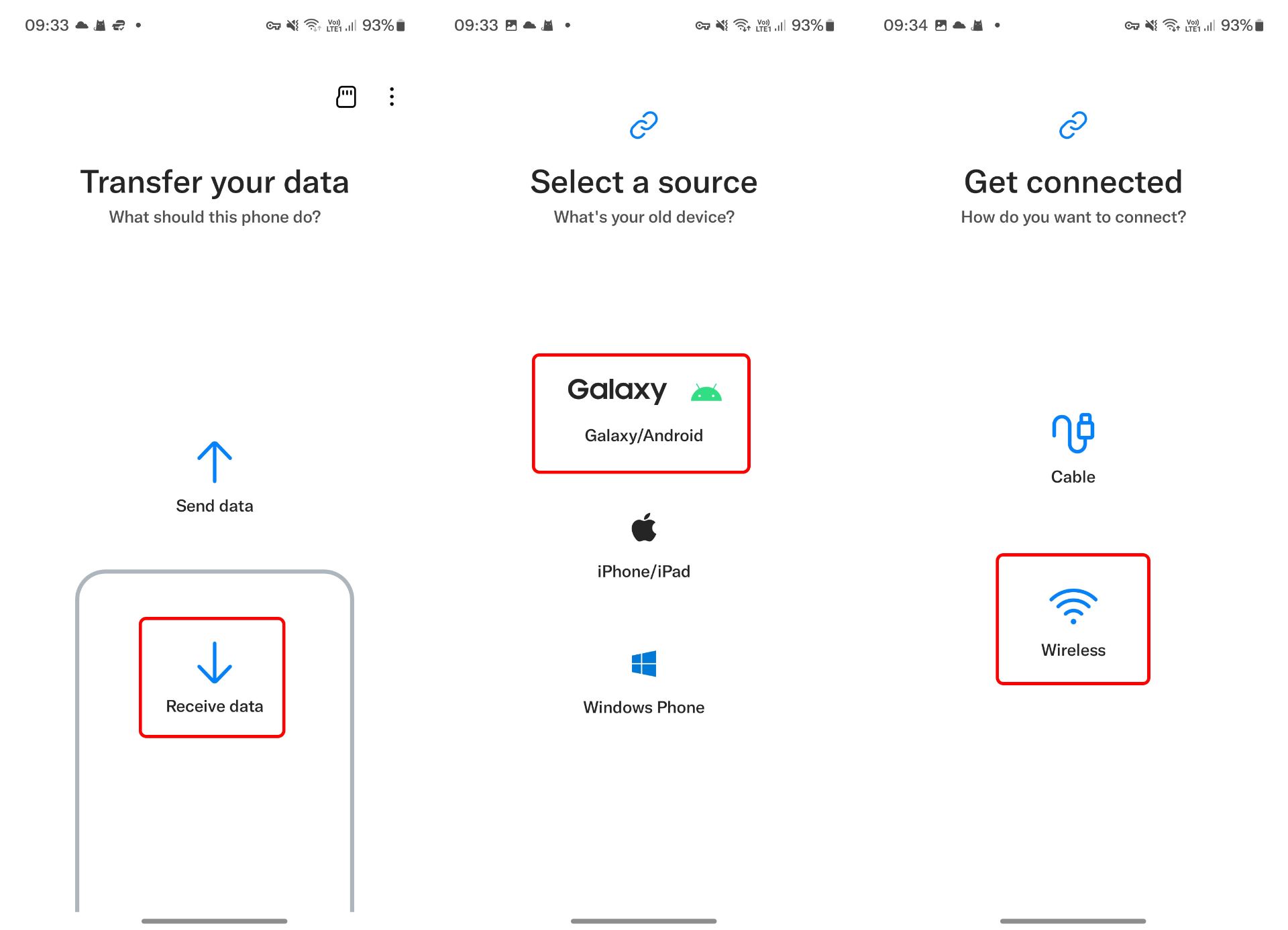 انتقال پیامک ها با Smart Switch سامسونگ